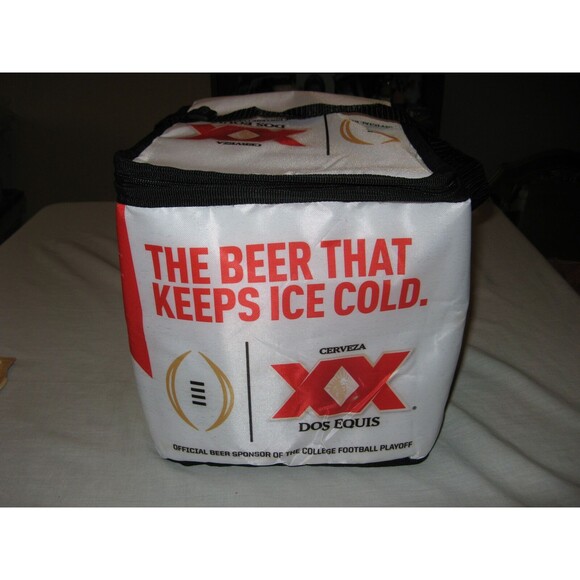 Dos Equis Beer Cerveza College Footbal Playoff Soft Insulated Square Cooler - Picture 1 of 6